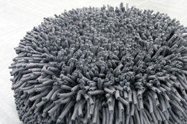 POUF HAND-KNOTTED